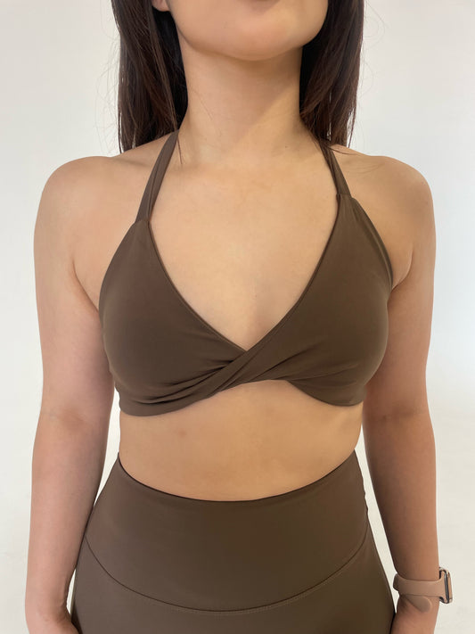 Luxy Sport Top-Coffee Brown